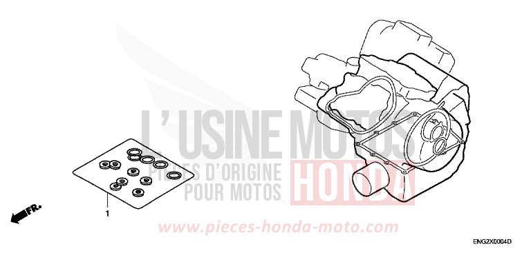 GASKET KIT B for Shadow Aero GRAPHITE BLACK (NHB01B) from 2010